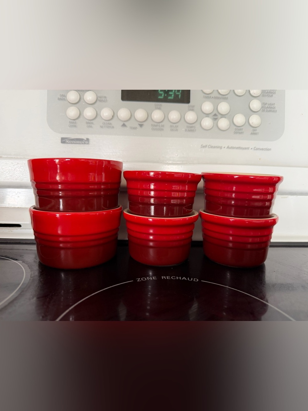 Set of 6 Le creuset stoneware ramekins